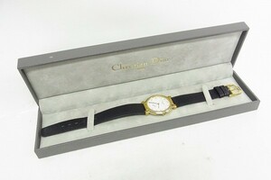 T331-Y20-2078 CHRISTIAN DIOR クリスチャンディオール 55 151 428393 メンズ クオーツ 腕時計 現状品①