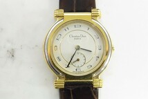 T330-Y20-2079 CHRISTIAN DIOR クリスチャンディオール 54 151 427697 レディース クオーツ 腕時計 現状品①_画像2