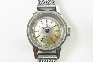 U113-Y30-485◎ OMEGA オメガ カットガラス レディース 手巻き 腕時計 現状品③◎