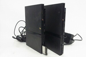 V204-Y31-695 SONY ソニー PLAYSTATION プレイステーション PS2 SCPH-70000 2点 現状品①