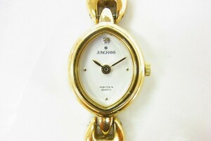 W010-Y30-656◎ JUNGHANS ユンハンス レディース クォーツ 腕時計 現状品③◎