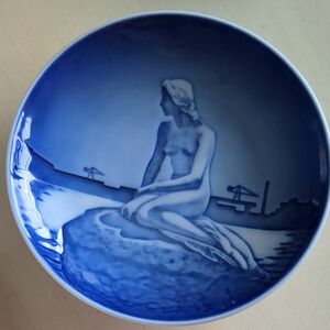 人魚のプレート 　イヤープレート COPENHAGEN　 飾り皿 　リトルマーメイド　 北欧　 陶磁器　 デンマーク
