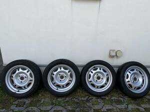 希少 スマート純正 15×4J/5.5J ET+27/-1 PCD112/3穴付き 国産スタッドレス 145/65 175/55R15 ヨコハマ アイスガードIG60 