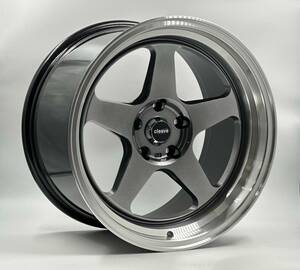 CLEAVE RACING SS05 18x10.5J +18 5-114.3 ガンメタ/マシンド 2本セット ドリフト スタンス