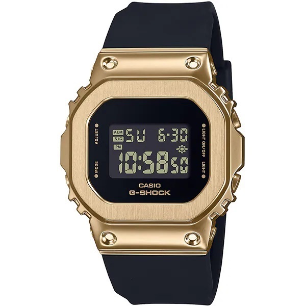 特価 新品★カシオ 正規保証付き★G-SHOCK GM-S5600UGB-1JF ミッドサイズ メタルカバード ブラック ゴールド デジタル レディース腕時計