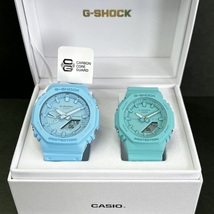 G-SHOCK ペアセット ブルー GA-2100-2A2JF ターコイズブルー GMA-P2100-2AJF 薄型 針 デジタル 腕時計 カップルコーデ_画像1