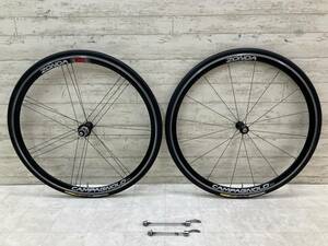 1円スタート売り切り!! CAMPAGNOLO ZONDA カンパフリー 11s クリンチャー 622×15c アルミ 前後ホイール 同梱発送可!! A-944