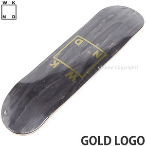 1円～ WKND GOLD LOGO DECK Black 8.0 ウィークエンド ゴールド ロゴ デッキ スケボー 板 [同梱不可]