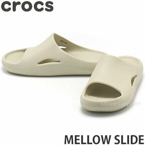 1円～ CROCS MELLOW SLIDE BONE M5(23.0cm) クロックス サンダル 靴 スリッパ リカバリー 快適 移動 ルームシューズ 仕事 [同梱不可]