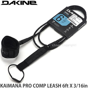 1円～ DAKINE KAIMANA PRO COMP LEASH 6ft X 3/16in BLK 1.83m x 5mm ダカイン カイマナ プロ コンプ リーシュ [同梱不可]