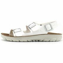 1円～ BIRKENSTOCK KANO N ホワイト 38(24.5cm) ビルケンシュトック サンダル 靴 ストラップ コンフォート アウトドア 仕事 [同梱不可]_画像2