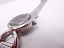 時計祭 AlESSANｄRA OLLA 腕時計 レディース シルバー系 文字盤黒 クオーツ 稼働品 使用品 自宅保管品_画像5