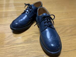  Tricker's navy wing chip 5.5 lady's Tricker's navy blue Country shoes leather shoes 