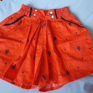アルジー　ALGY140 キュロットパンツ　赤　水通し済み新品　女の子　キュロットスカート ショートパンツ　キッズ　子供　小学生