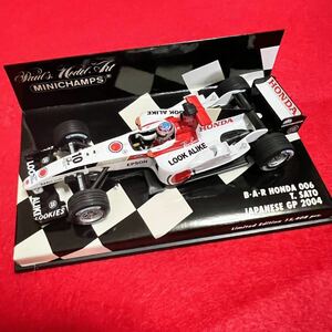 ミニチャンプス 1/43 B.A.R HONDA 006 T.SATO JAPANESE GP 2004 B.A.R ホンダ　006 日本GP 2004 佐藤琢磨