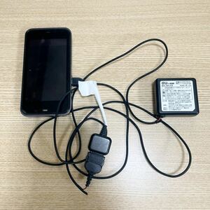 ジャンク品 SHARP IS03 スマホ本体 充電器セット Android端末 ブラック 携帯電話 ACアダプタ 充電器 au CCD96HD シャープ