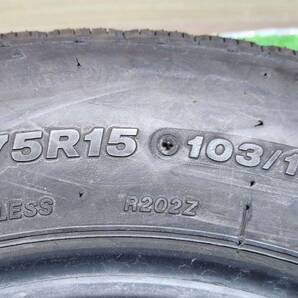 中古タイヤ BRIDGESTONE V-STEEL RIB R202 175/75R15 103/101N LT 2本 バリ溝 高年式 新車外し 小型トラック A206の画像7