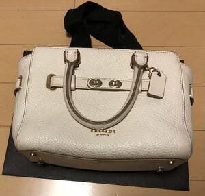 COACH handbag Swagger 20 cream color 