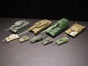 S551【ジャンク品】戦車 プラモデル 完成品 まとめ 9台セット 模型 組立済み