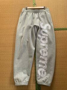 supreme Satin Applique Sweatpant Heather Grey 22fw シュプリーム　スウェットパンツ　ヘザーグレー　Sサイズ