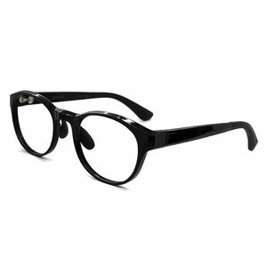 新品 メンズ 黒縁 メガネ フレーム 10169-1 黒ぶち 黒縁メガネ ボストン型 ダミーレンズ発送
