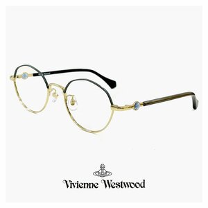 新品 ヴィヴィアン ウエストウッド レディース メガネ 40-0010 c03 48mm Vivienne Westwood 眼鏡 女性 40-0010 多角形 型 メタル オーブ