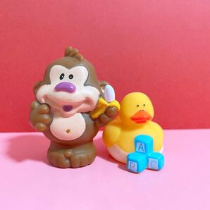 ソフビ フィギュア さる アヒル
