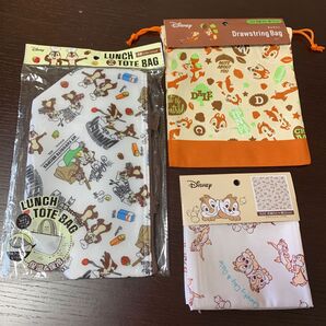 ランチ トートバック きんちゃく ランチョンマット チップとデール ディズニー キャラクター 保温 保冷 ランチバック ピクニック