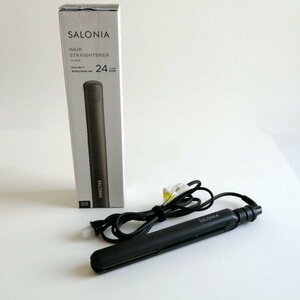 SALONIA サロニア ストレートヘアアイロン ブラック 24mm SL-004S【PSEマークあり】09 00052