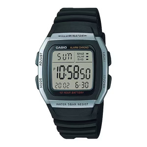 【新品 / 送料230円 / ギフト包装 / 保証付 / 即決】 CASIO １０年電池 大画面 多機能 W-96H-1AJH デジタル メンズ腕時計 M40112-12