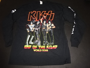 K518■ KISS 怪人のロングスリーブTシャツ END OF THE ROAD XLサイズ