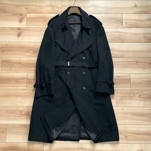 [ free shipping ][ highest peak ][ Tom Ford period ][ beautiful goods ]GUCCI Gucci cut off wool trench coat black long coat 