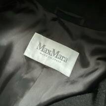 【送料無料】【美品】Max Mara マックスマーラ ファーストライン 白タグ カシミヤ×ウール フード コート 黒 38_画像3