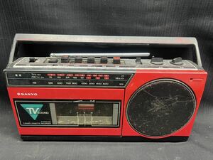 〇Nd右21〇SANYO サンヨー ラジカセ MR-A7TV(R) TV FM AM 3BAND CASSETTE RECORDER 昭和レトロ 三洋 日本製 カセットレコーダー ラジオ