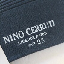 ◎★未使用　グレー　ハイソックス　日本製　NINO CERRUTI　靴下　ウール混　サイズ23　男女兼用　縦リブ　_画像7