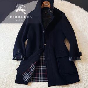 M11【完全高級カシミヤ】定価18万●未使用品級　BURBERRY●贅沢な手触り●高級トレンチコート●メンズ　バーバリーコート　ノバチェック!!