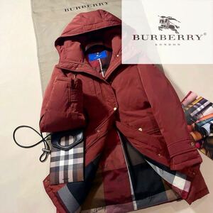 L11【エレガントな英国コーデ】参考価格10万●超美品BLUE LABEL CRESTBRIGDE●ダウン90%ジャケットコート　バーバリーコート　レディース