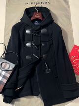 M18 ロゴ刻印ボタン!!美品BURBERRY LONDON★高級ウールダッフル●英国エレガント!!参考価格12万　バーバリーコート　レディース　38_画像2