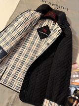 P30【際立つノバチェック】参考価格11万●超美品BURBERRY LONDON●華やかなスタイルキルティングジャケット バーバリーコート レディース_画像8