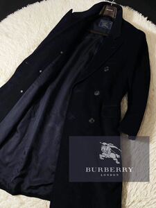 P33【なめらかな最高峰カシミヤコート】定価20万 BURBERRY collection●贅沢の極み!!カシミヤチェスターコート●メンズ　バーバリーコート