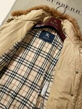 M24【エレガントラビットファー】定価14万●超美品級　BURBERRY LONDON●極暖ダウン風トレンチコート　バーバリーコート　レディース　40L_画像7