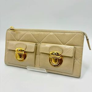 MARC JACOBS マークジェイコブス ロングウォレット 長財布 ダブルポケット ゴールド金具 レディース