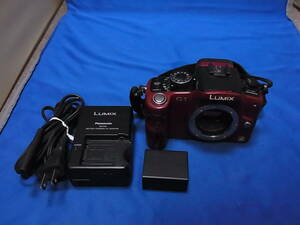 Panasonic Lumix ミラーレス一眼 カメラ DMC-G1 赤 ボディ 中古品