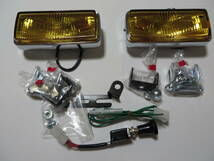 フォグランプ セット 角型 155 白熱バルブ 小糸製作所 KOITO 12V 35W fog lamp set 旧車 117クーペmini ジムニー ワーゲン セリカ ハコスカ_画像1