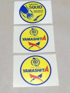 ヤマシタ エギ ステッカー、3枚、5センチ、ミニレター63円