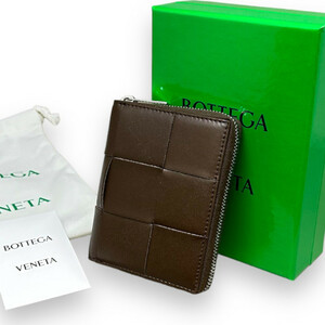 Новая Bottega Veneta Cassette Leather Custer Counte -Zip Wallet Light Brown Bottega Veneta 2 -Fold Wallet