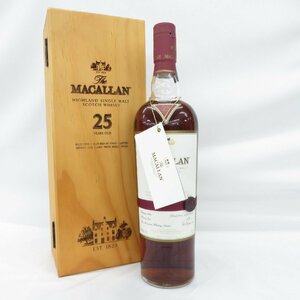 【未開栓】The MACALLAN ザ・マッカラン 25年 シェリーオーク 旧ボトル 750ml 43% 木箱/冊子付 11467045 0107