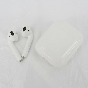 1円～【難有/中古品】Apple ワイヤレスイヤホン AirPods 第1世代 MMEF2J/A イヤホン+ケースのみ ※イヤホン充電機能劣化 825109624 0111