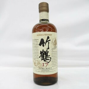 【未開栓】NIKKA ニッカ 竹鶴 17年 ピュアモルト 旧ラベル ウイスキー 700ml 43％ 11464432 0112