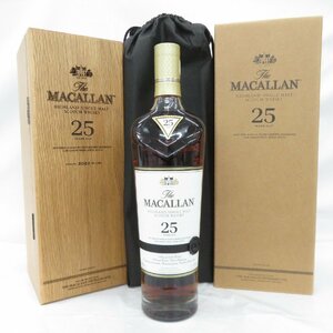 【未開栓】The MACALLAN ザ・マッカラン 25年 シェリーオーク 2022リリース ウイスキー 700ml 43% 木箱付 11476379 0112